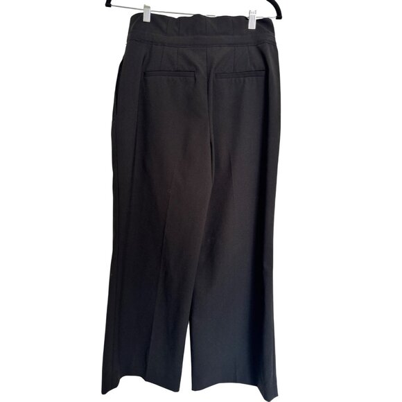 DKNY High Waist Tie Waist Size 4 Paper Bag Dress Cropped NWOT Donna Karen Wide L - Picture 2 of 9